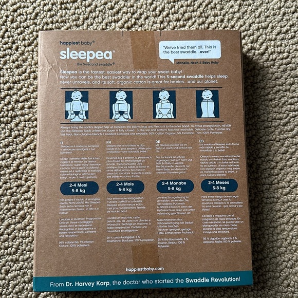 Happiest Baby Sleepea Swaddle M ( 2-4 months) - Picture 2 of 2